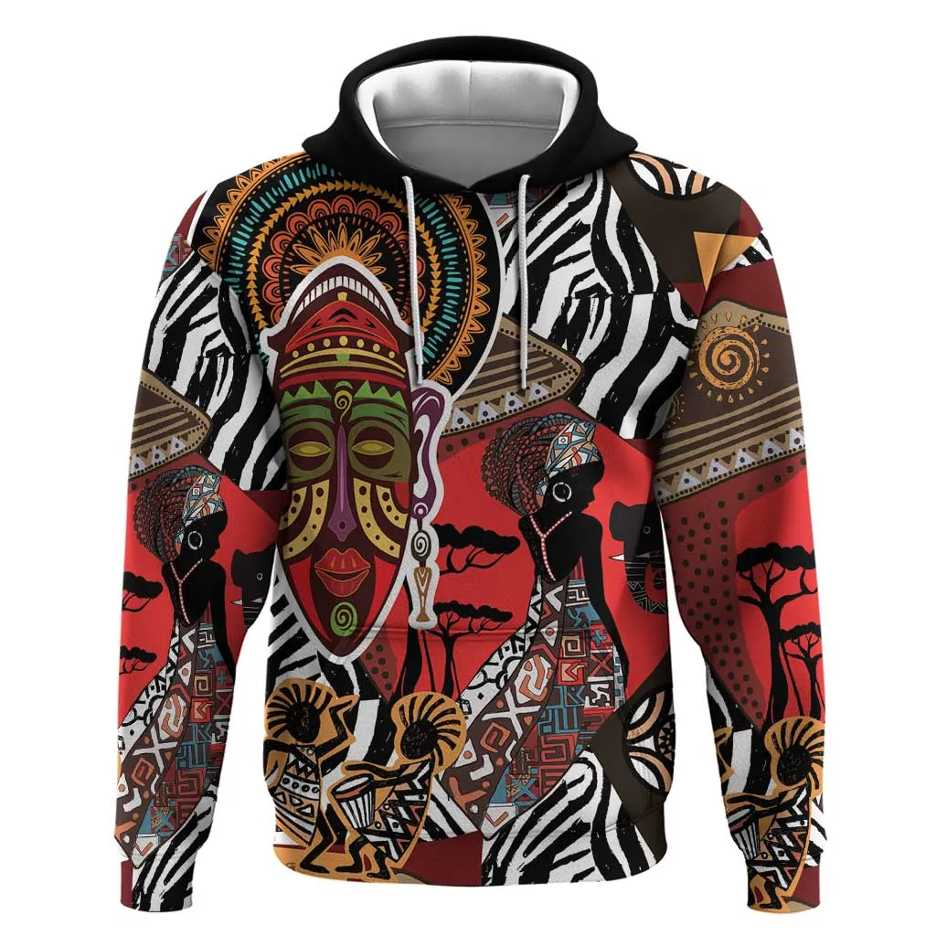 Beautiful African Women Ethnic Motifs Zip Hoodie LT9