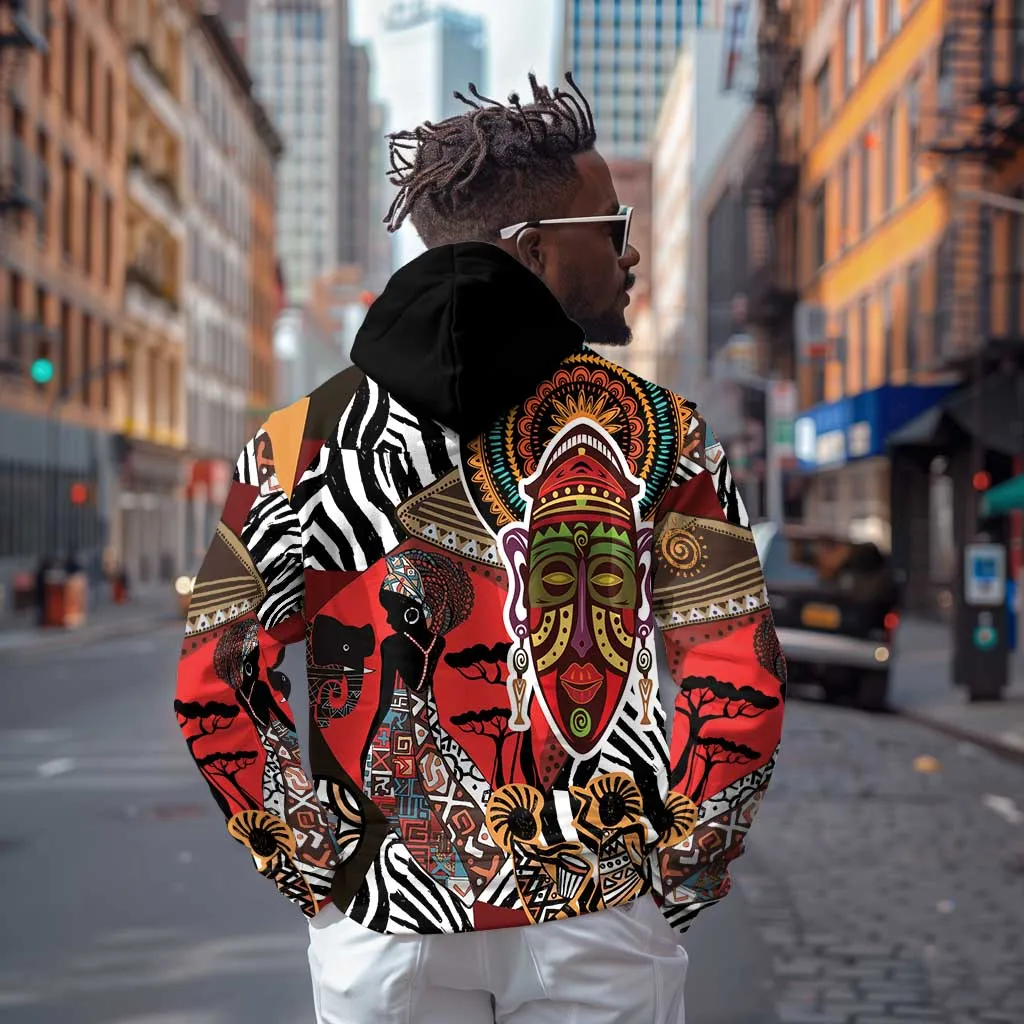 Beautiful African Women Ethnic Motifs Zip Hoodie LT9