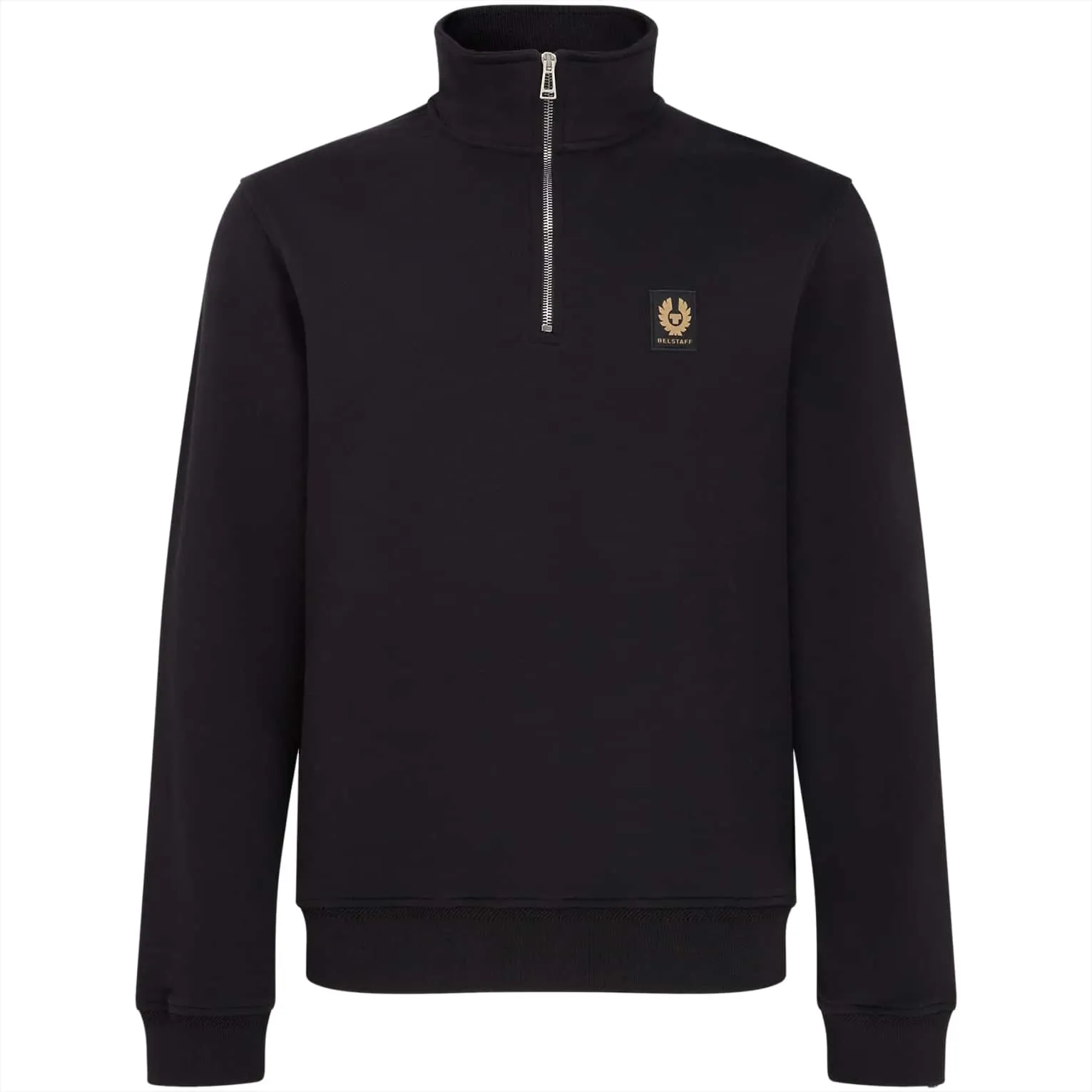 BELSTAFF COTTON FLEECE QUARTER ZIP SWEATSHIRT