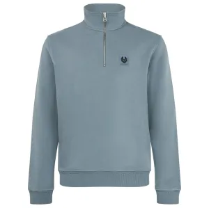 BELSTAFF COTTON FLEECE QUARTER ZIP SWEATSHIRT