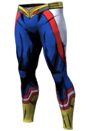 BJJ Rash Guard Men's My Hero Academia 'All Might' Leggings Compression Spats
