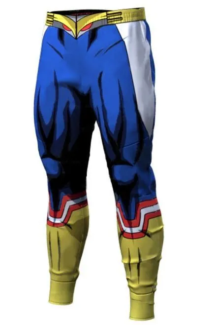 BJJ Rash Guard Men's My Hero Academia 'All Might Silver Age' Leggings Compression Spats