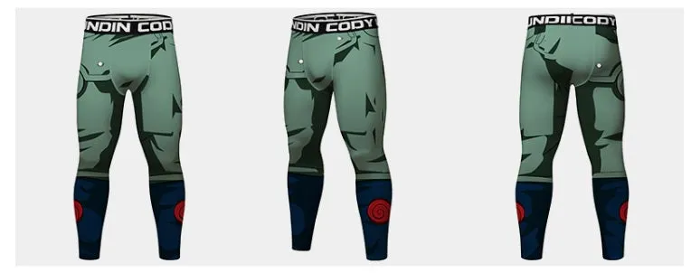 BJJ Rash Guard Men's Naruto 'Kakashi' Elite Leggings Compression Spats