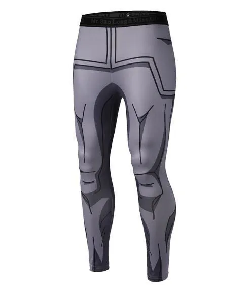 BJJ Rash Guard Men's Vegeta Resurrection F Armor Dragon Ball Z Leggings Compression Spats