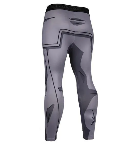 BJJ Rash Guard Men's Vegeta Resurrection F Armor Dragon Ball Z Leggings Compression Spats