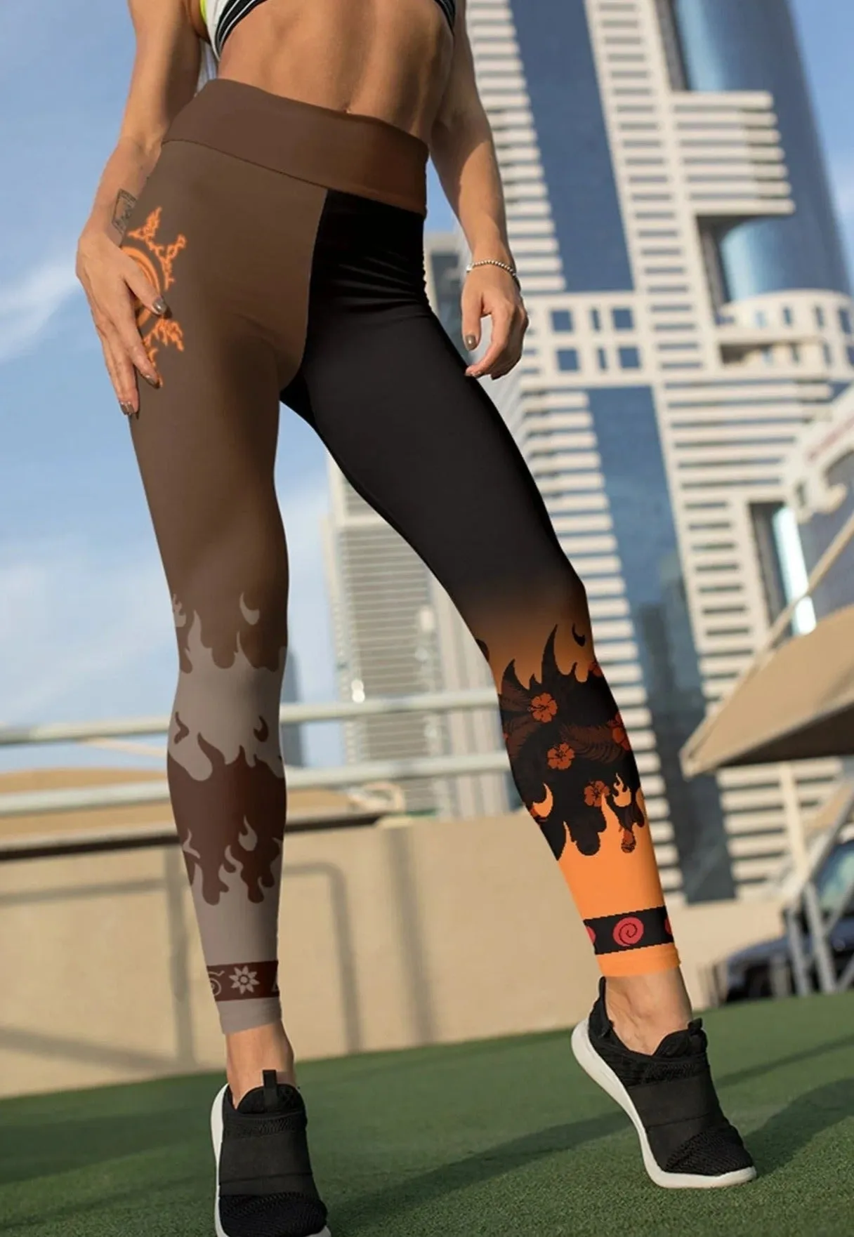 BJJ Rash Guard Women's Naruto 'Black Sun' Leggings Yoga Pants