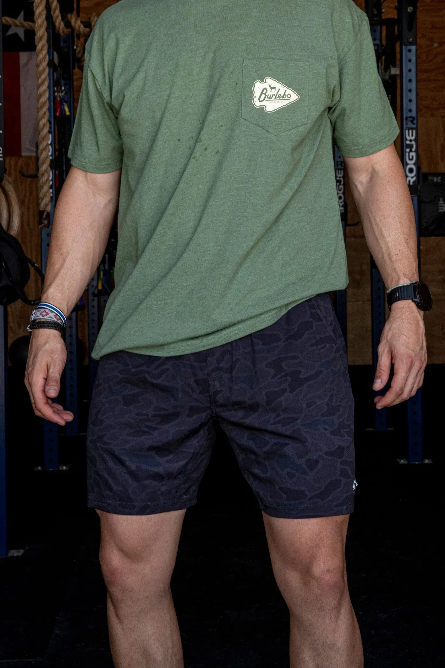Black Camo Athletic Shorts