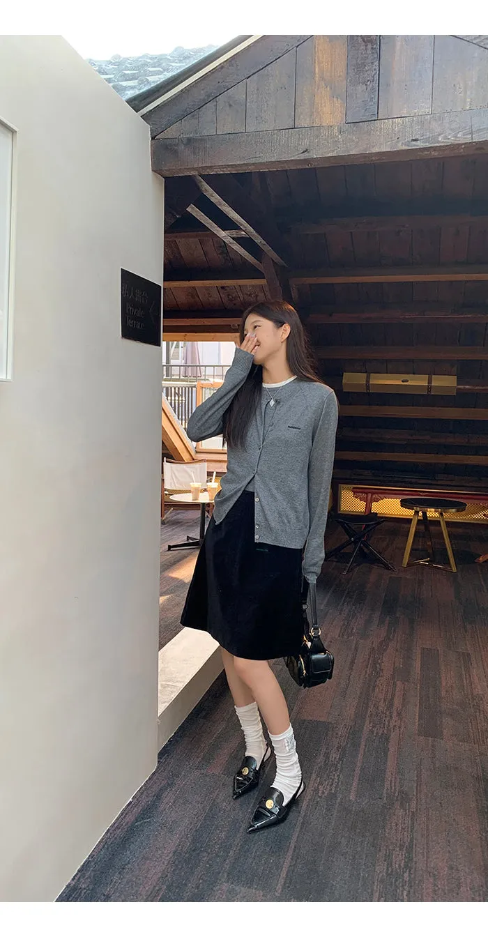 black high waist skirt