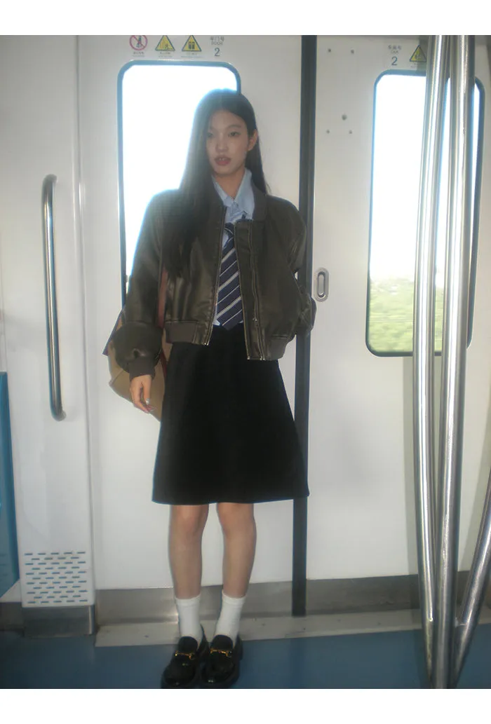 black high waist skirt