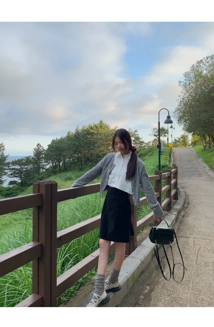 black high waist skirt