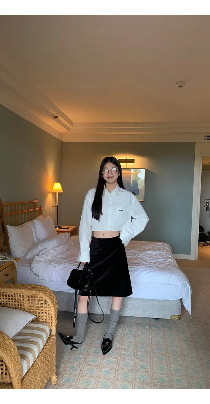 black high waist skirt