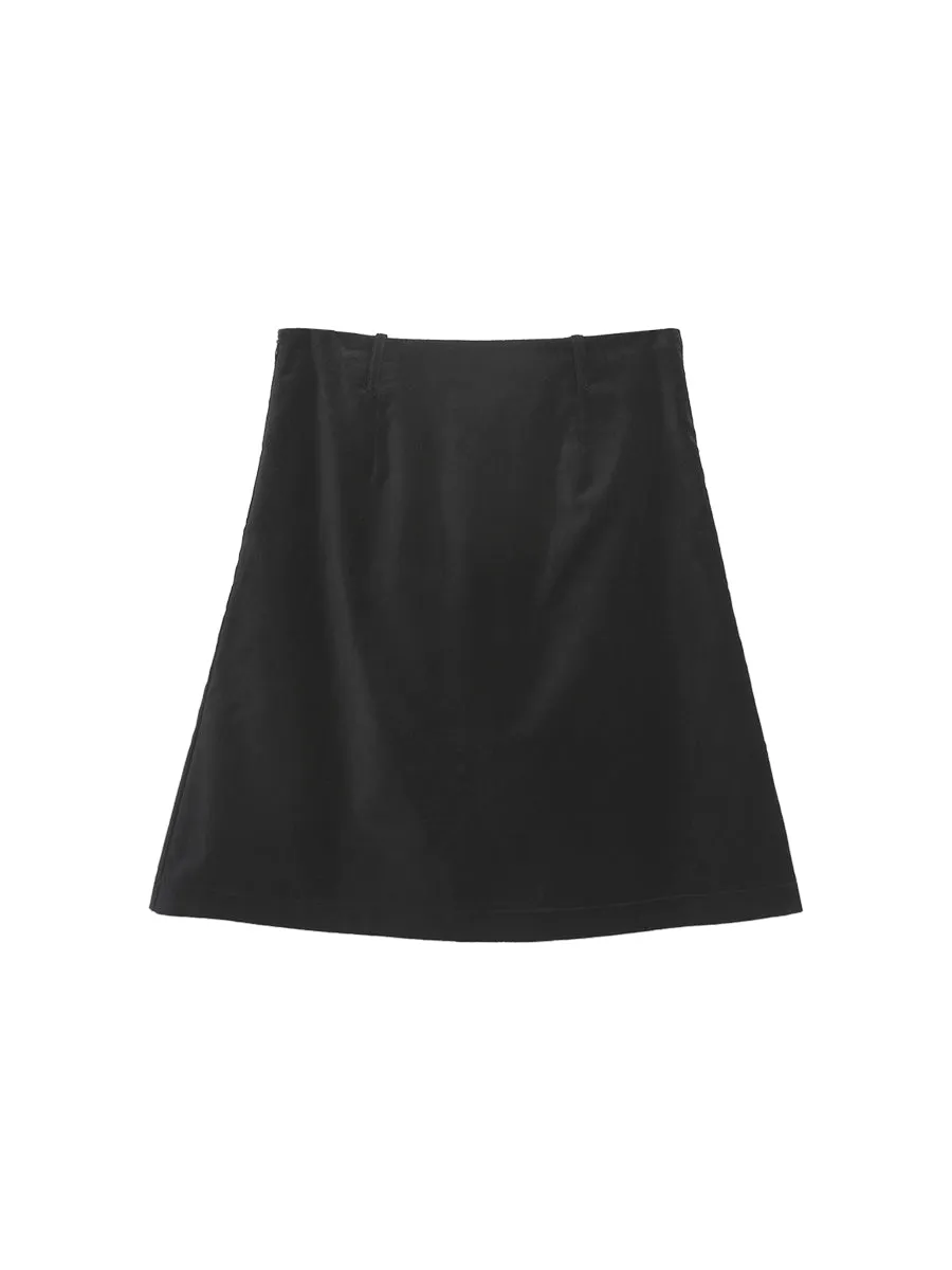 black high waist skirt