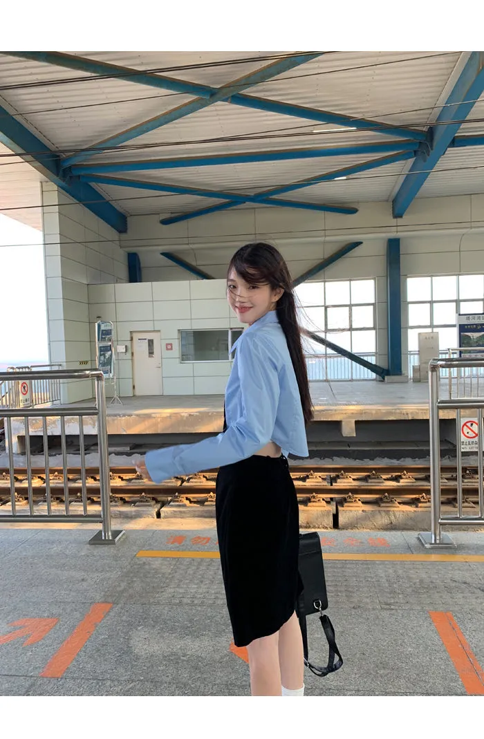 black high waist skirt