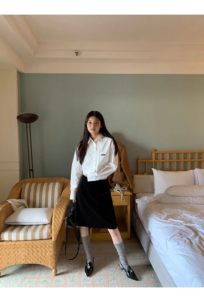 black high waist skirt