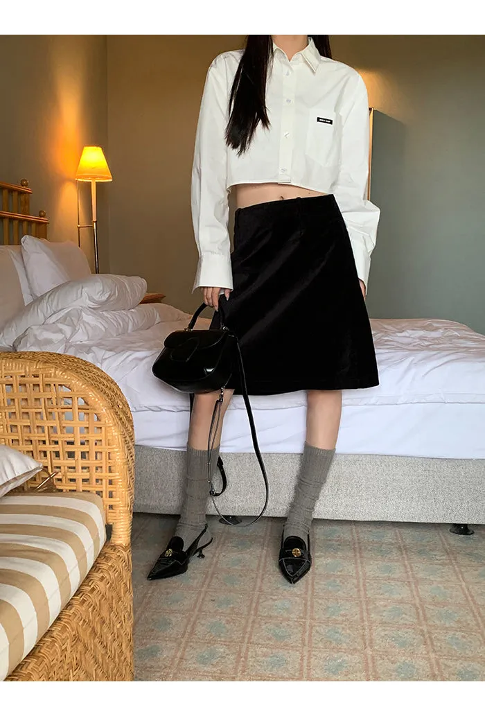 black high waist skirt