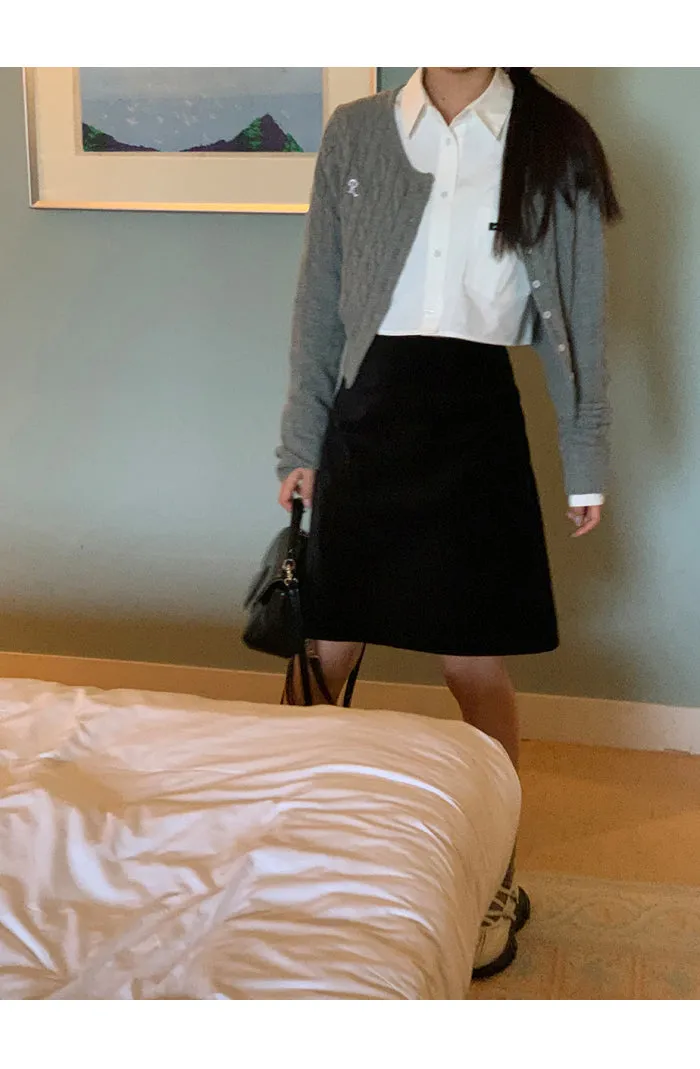 black high waist skirt
