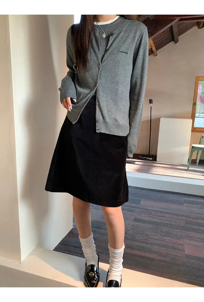 black high waist skirt