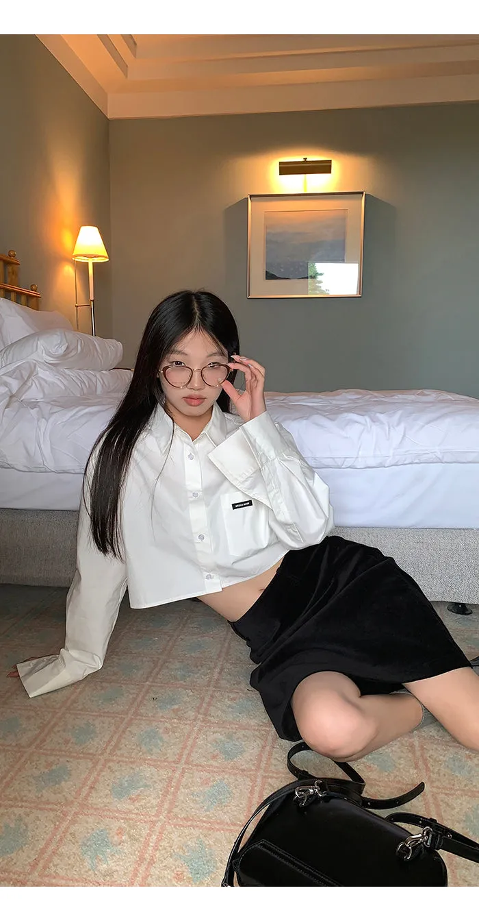 black high waist skirt