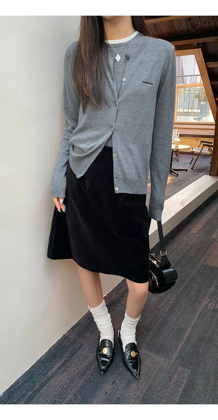 black high waist skirt