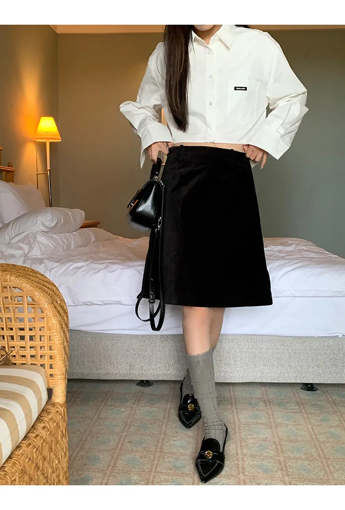 black high waist skirt