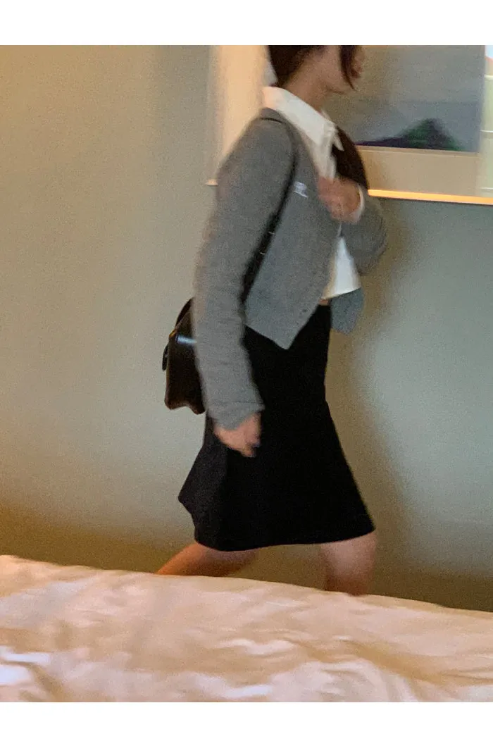black high waist skirt
