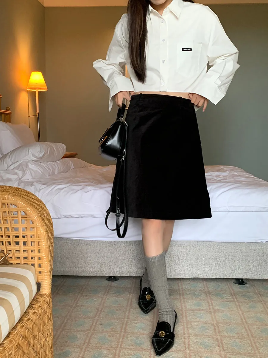 black high waist skirt