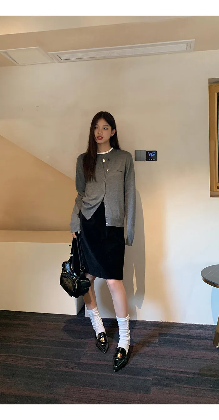 black high waist skirt