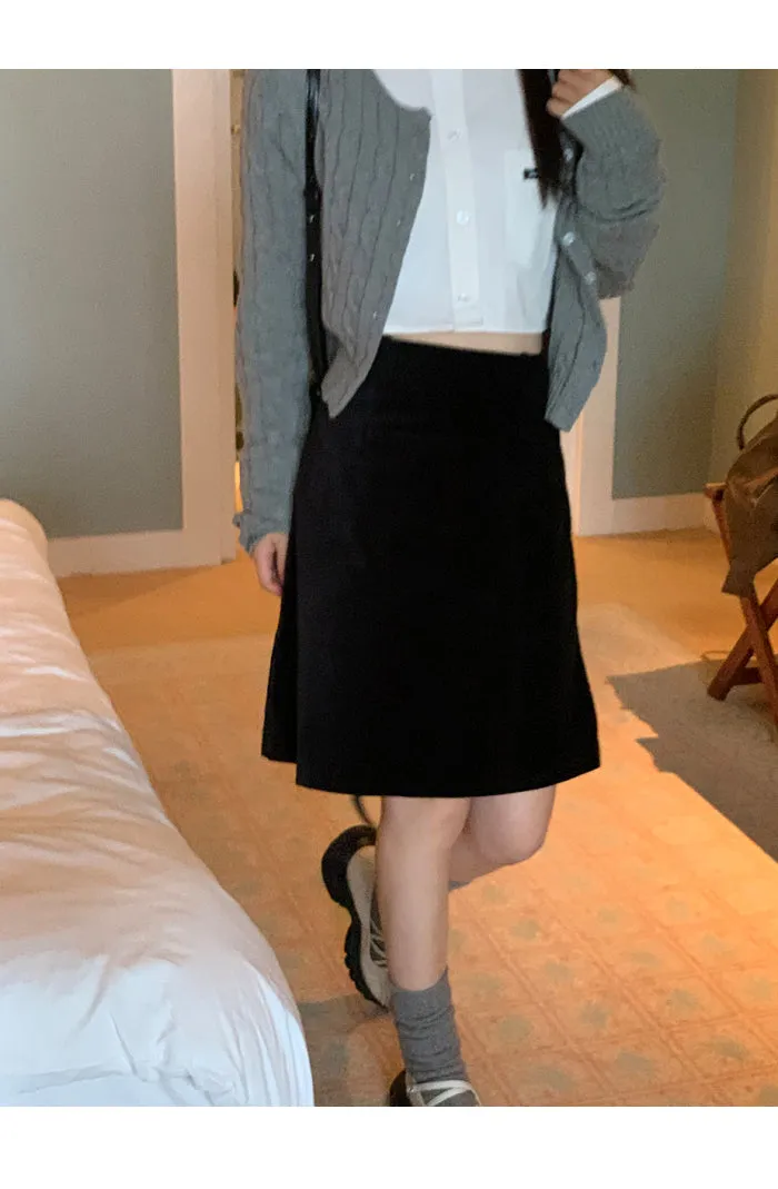black high waist skirt