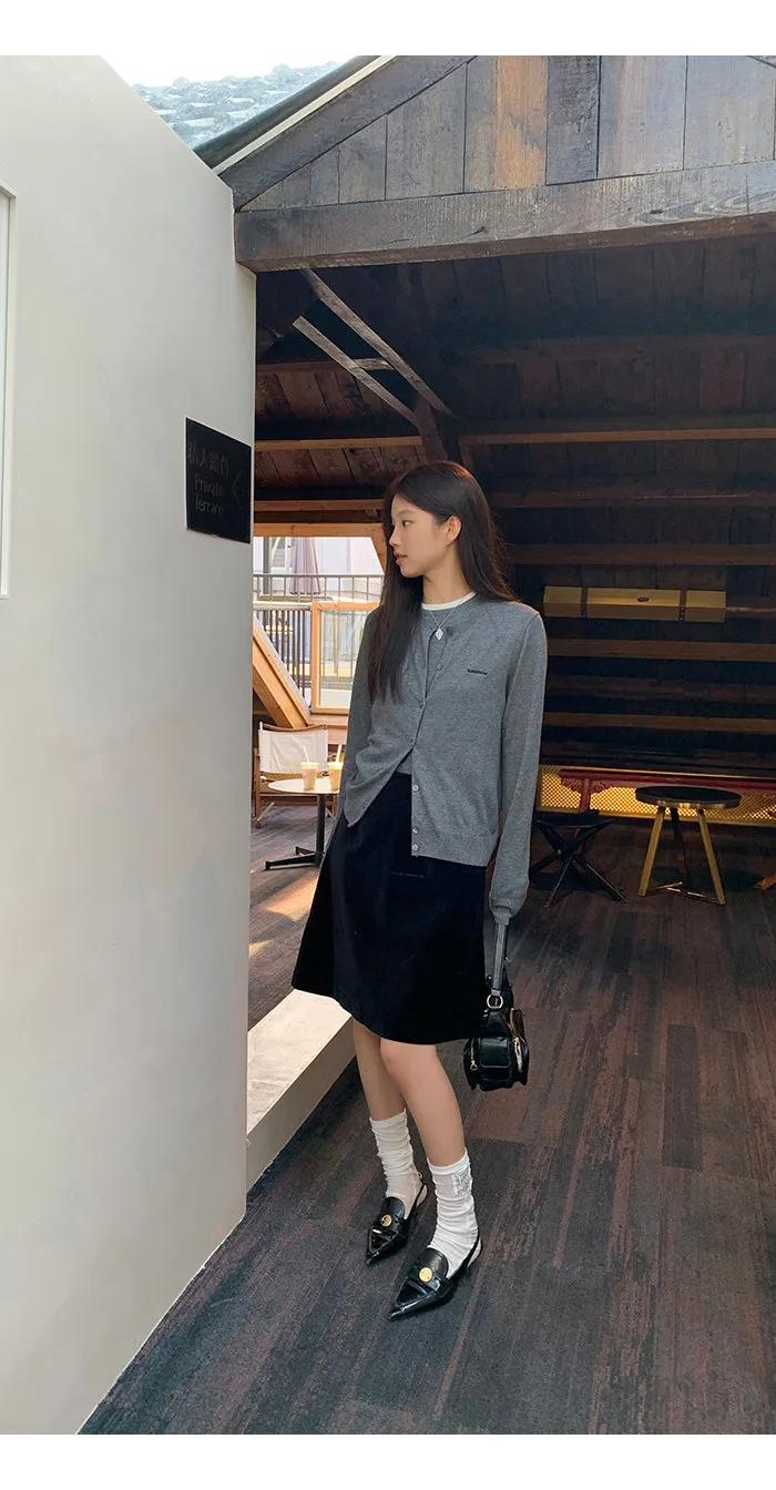 black high waist skirt