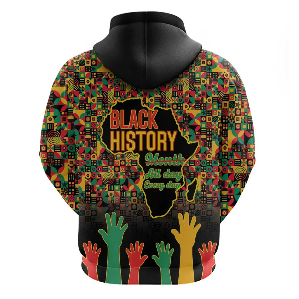Black History Month Zip Hoodie I'm Black And I'm Proud LT15