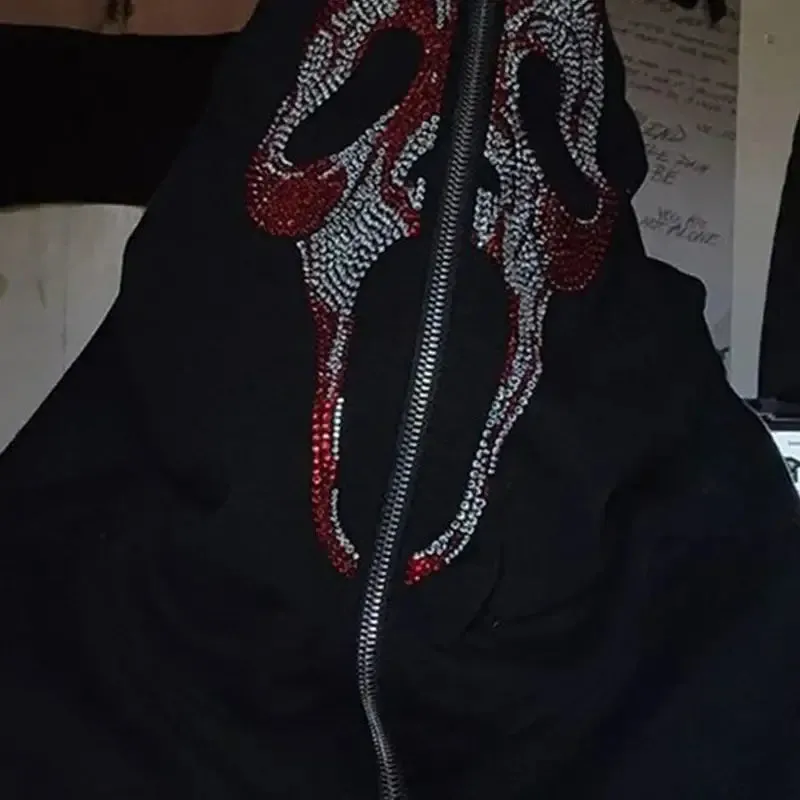 Black Rhinestone Hoodie