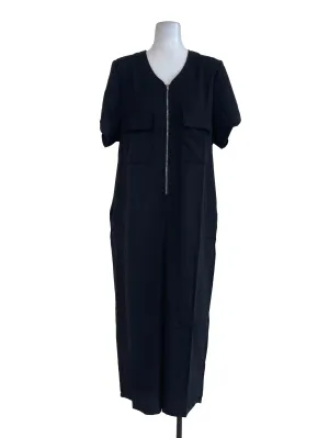 Black Zipped Overall
