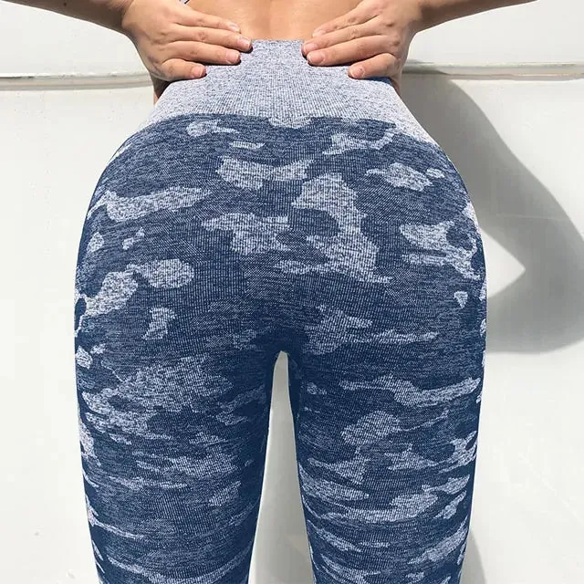 Blue Camo Movi Leggings