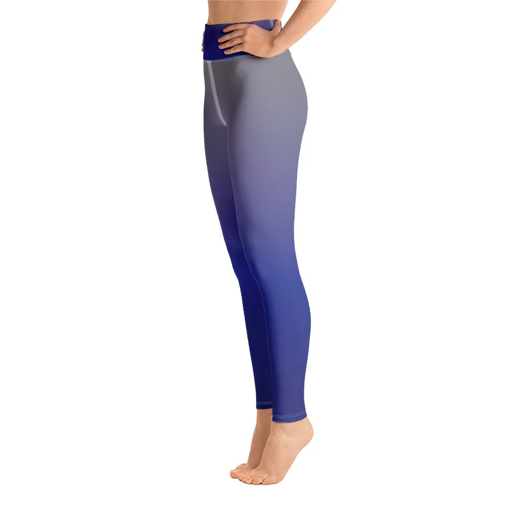 BLue Grey Gradient - Sustainably Made Leggings