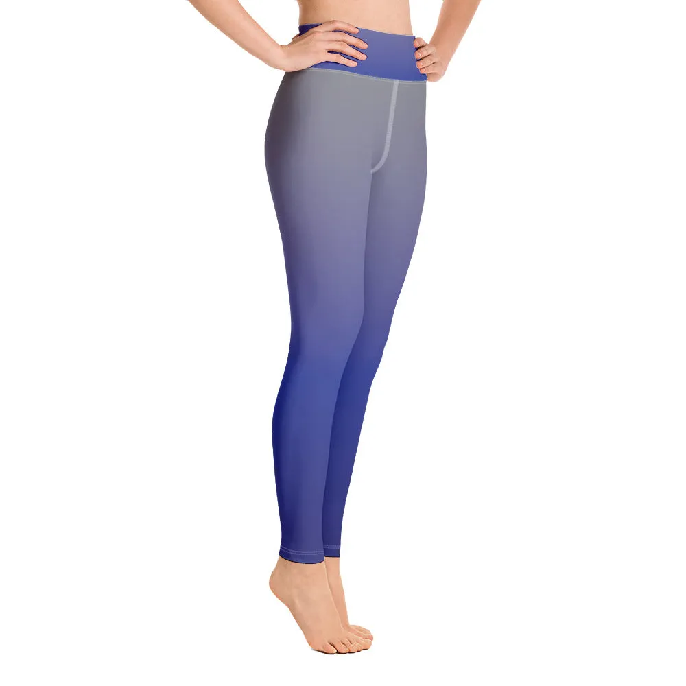 BLue Grey Gradient - Sustainably Made Leggings