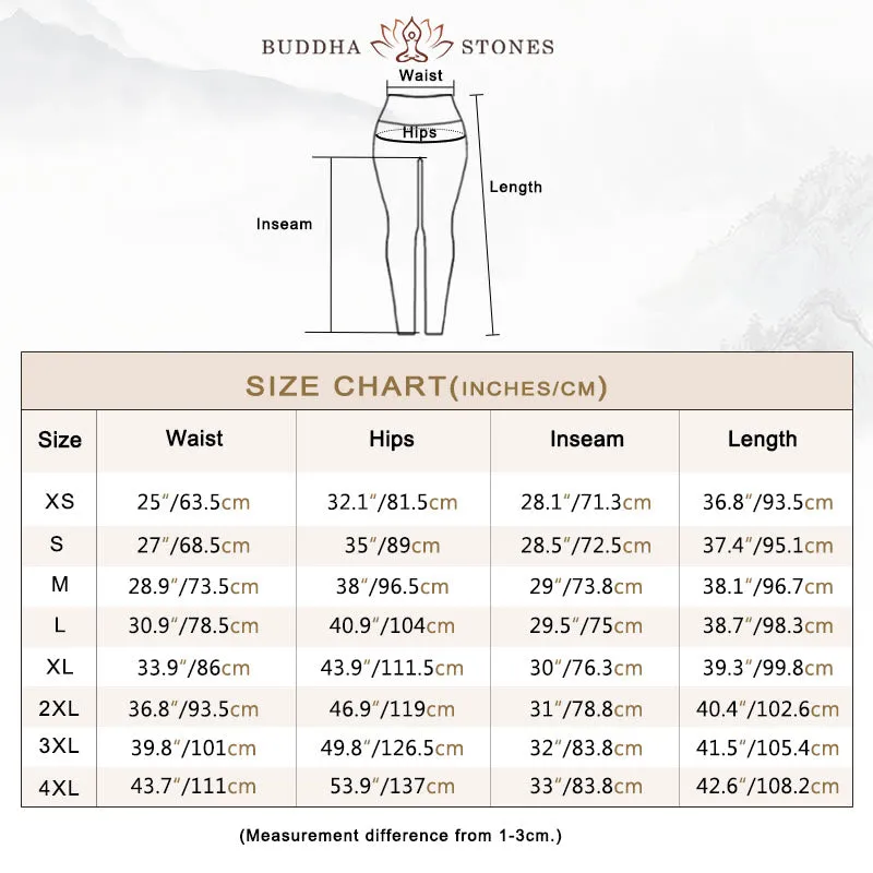 Buddha Stones Blue White Beige Wave Graffiti Print Sports Fitness Leggings Women's Yoga Pants