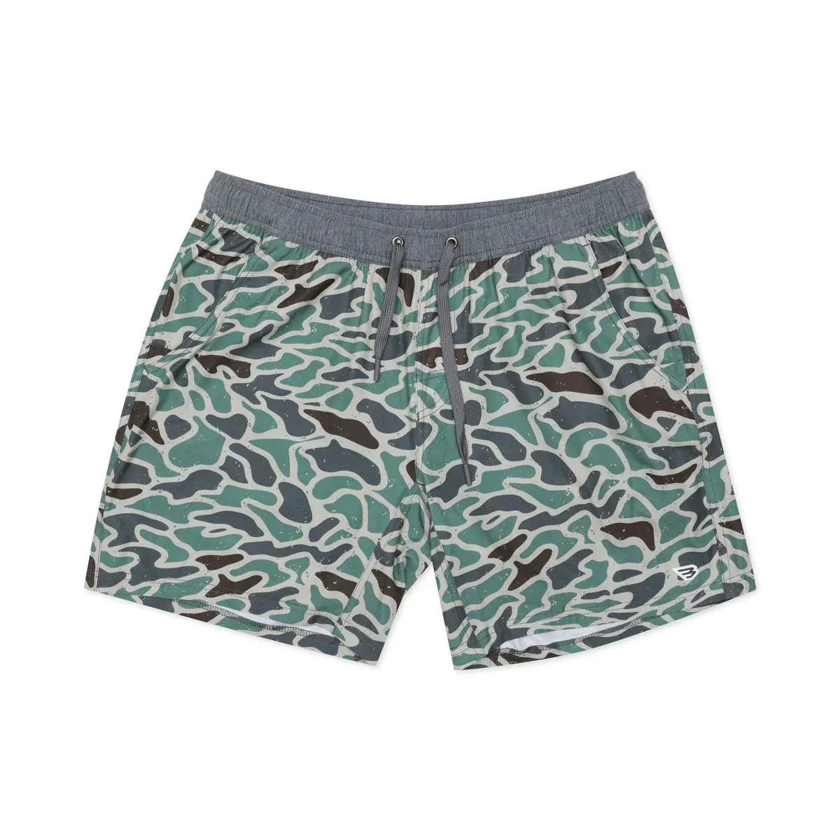 Burlebo 7" Athletic Shorts in Retro Duck Camo