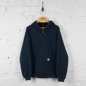 Carhartt Full Zip Thick Hoodie - Blue - L
