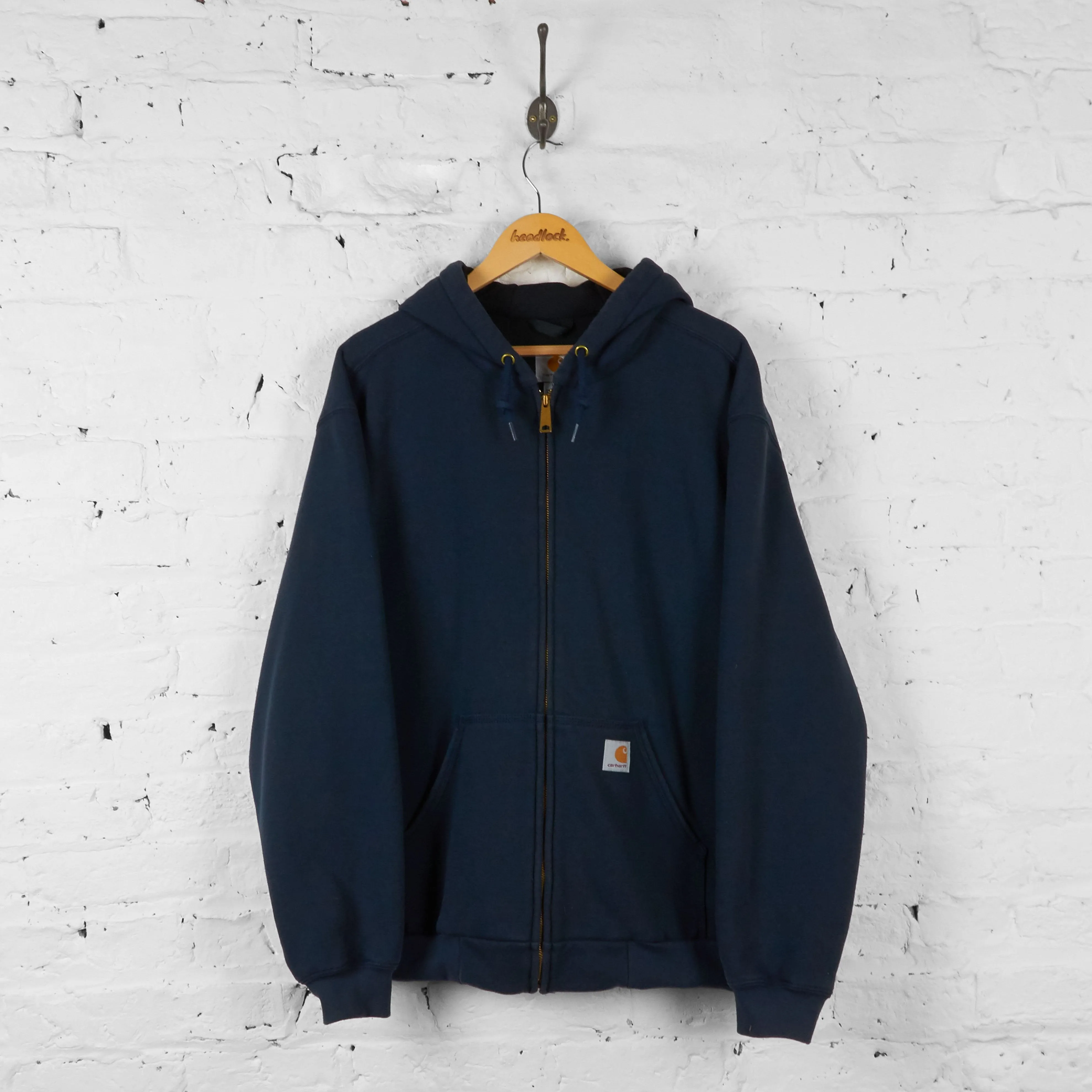 Carhartt Full Zip Thick Hoodie - Blue - L
