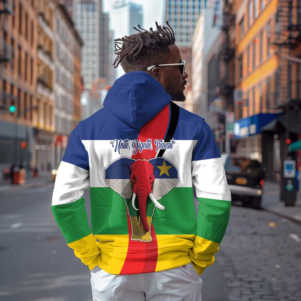 Central African Republic Republic Day 1958 Zip Hoodie Zo Kwe Zo - Flag Style LT18