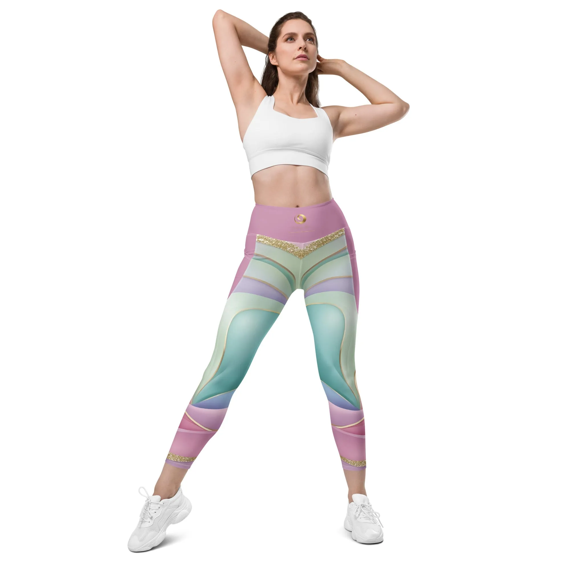 Chaitanya Abara Golden Spring Bliss Leggings with Pockets
