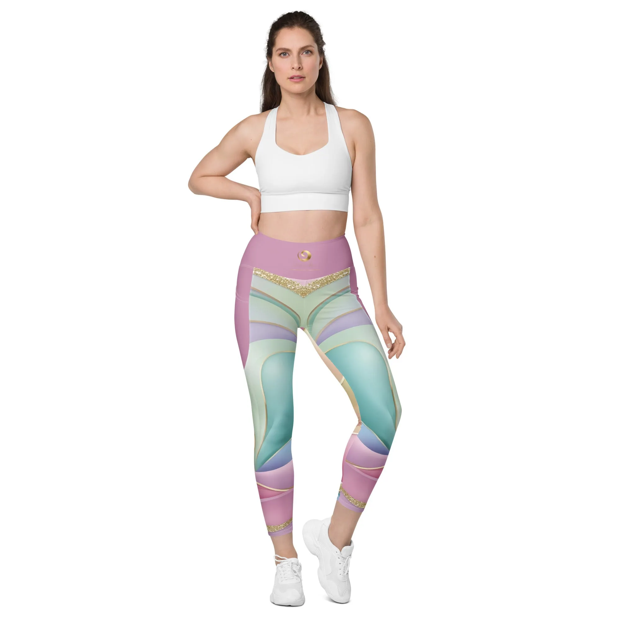 Chaitanya Abara Golden Spring Bliss Leggings with Pockets