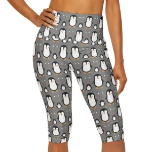 Chic Cute Penguins Yoga Capri Leggings