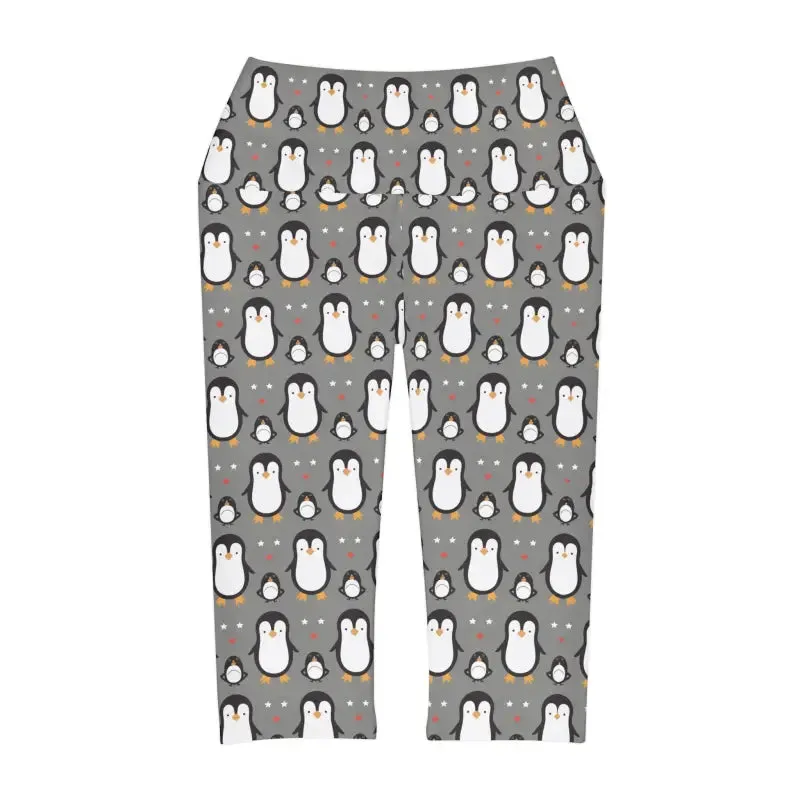 Chic Cute Penguins Yoga Capri Leggings