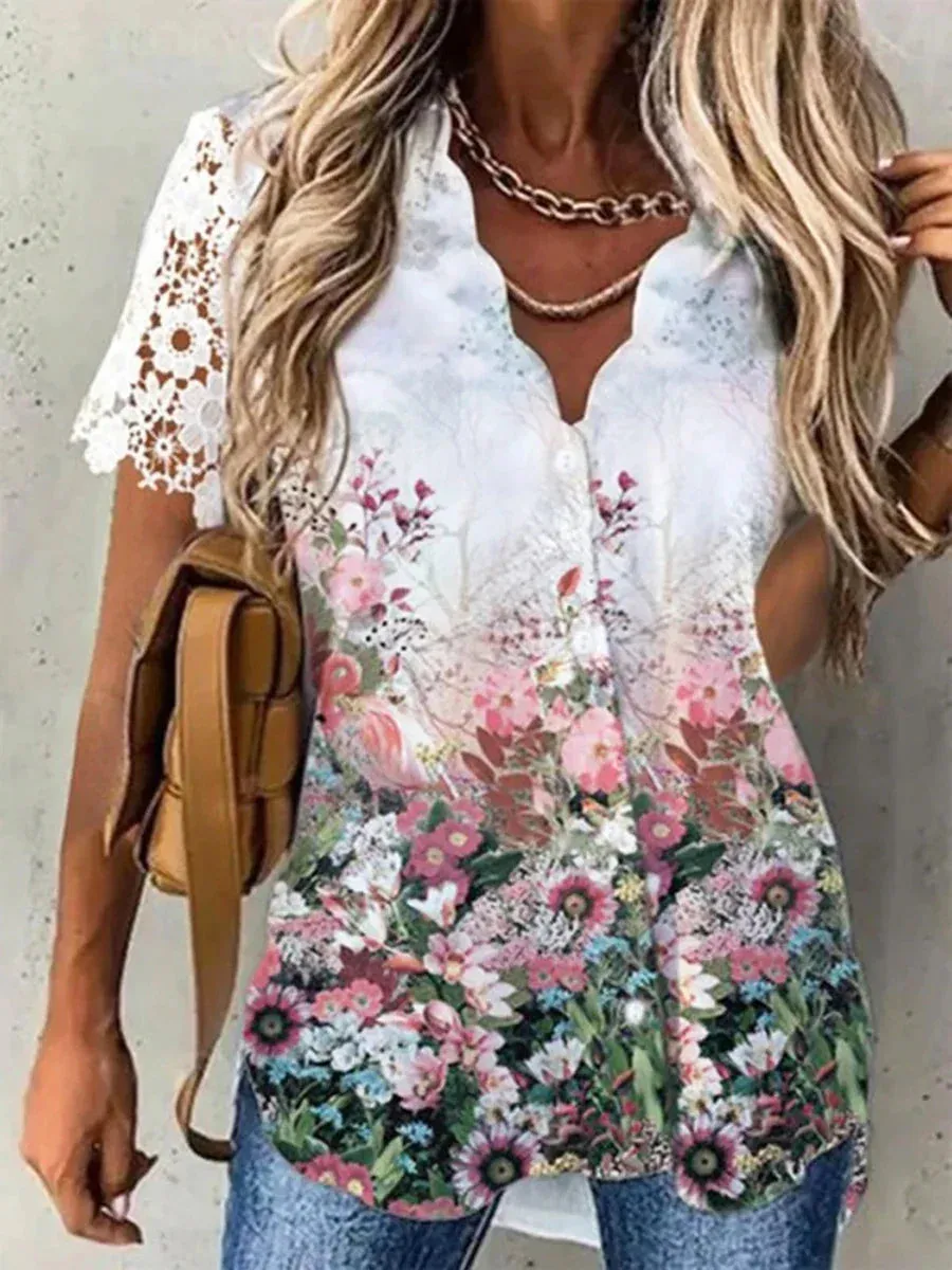 Christina | Lightweight Floral Blouse