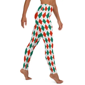 Christmas Argyle High-waist Yoga Leggings