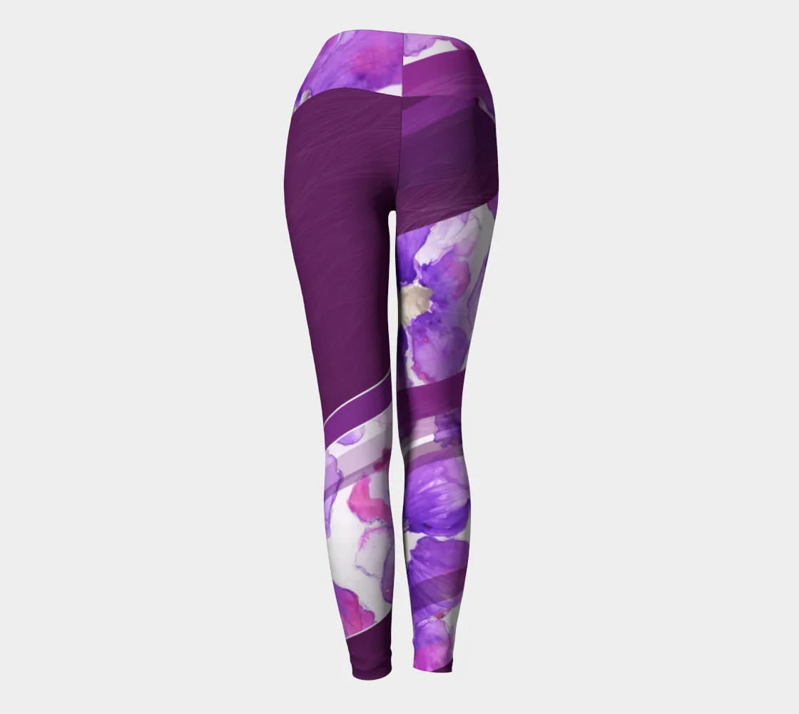 Clematis Painting - Yoga Leggings