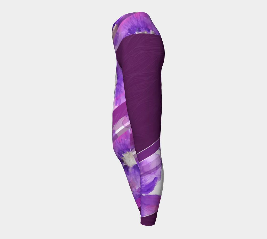 Clematis Painting - Yoga Leggings