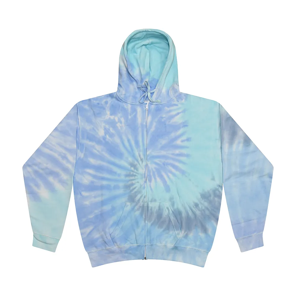Colortone Tie Dye Zip Up Hoodie - Lagoon