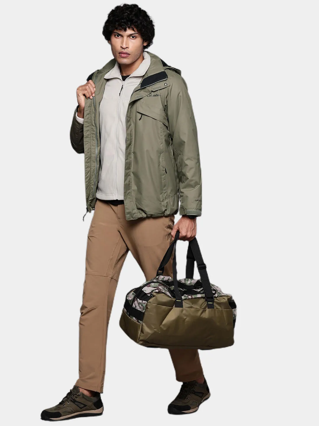 Columbia Men Olive Bugaboo II Fleece Interchange Jacket